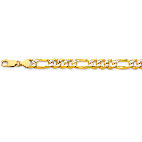 Figaro 3+1 Link 14K Gold Regular WP 11.3 mm Chain – Sofia's Jewelry